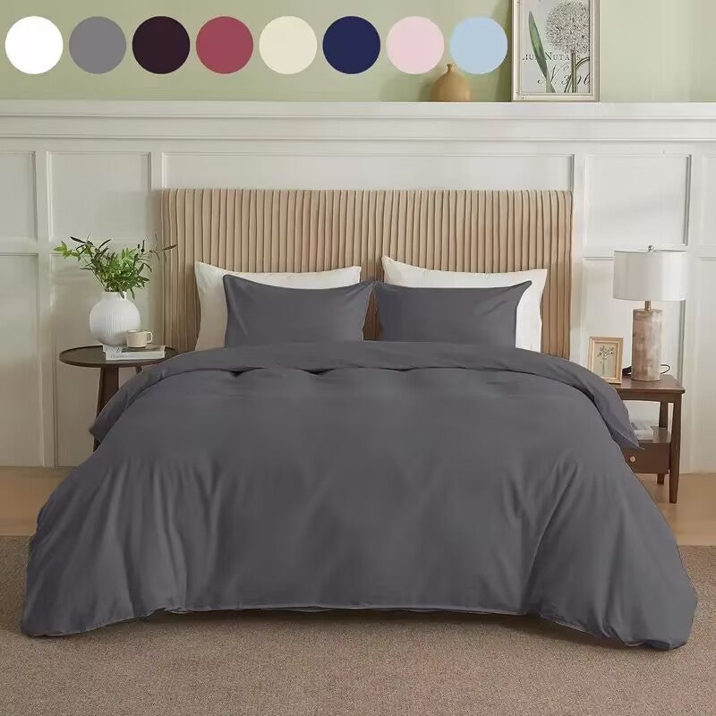 Serta Simply Clean Solid Duvet Cover King