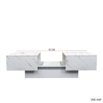 Coffee Table With Sliding Tabletop, Center Table With Hidden Storage Compartment