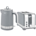 Sleek Textured Kettle And Toaster Set - Grey