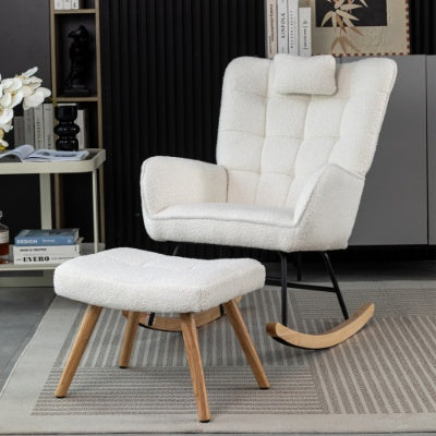 Rocking Chair Rocker Chair Single Recliner Casual Lounger Lounge Chair Cushion For Living Room Bedroom