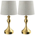 Bedside Lamps Set Of 2, Modern Table Lamps With 3 Colour Temperatures, USB A+C Charging Ports And Linen Shade For Living Room Bedroom Office, Gold Tone