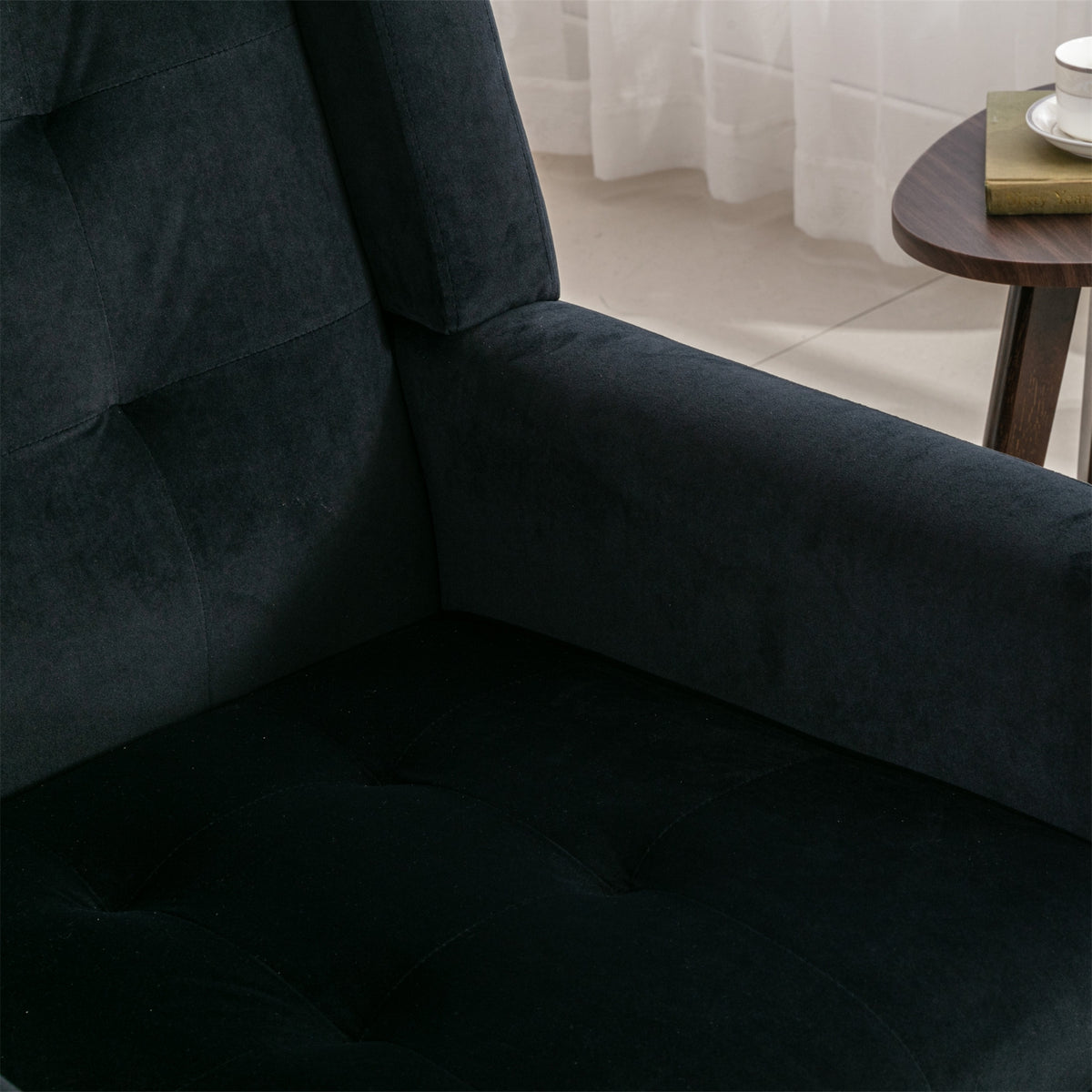 Modern Soft Velvet Ergonomic Accent Chair For Living Room, Bedroom - Home Chair