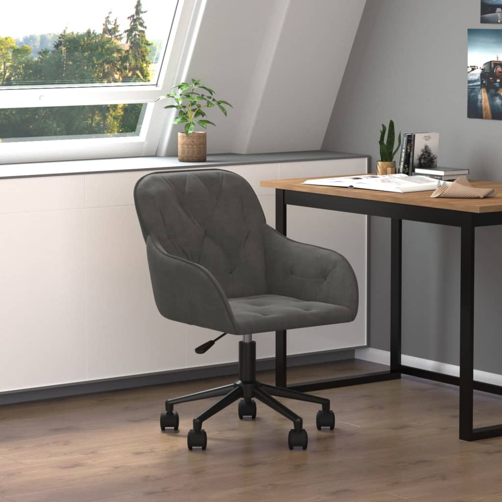 Swivel Office Chair, Velvet;   Swivel Office Chair, Dark Green