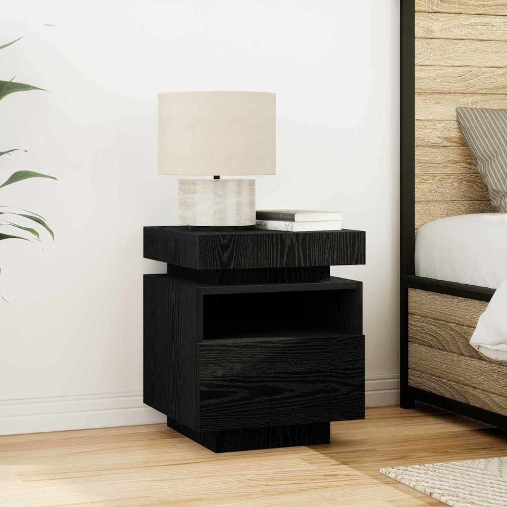 bedside table with LED lights 40x39x48.5 cm   bedside tables