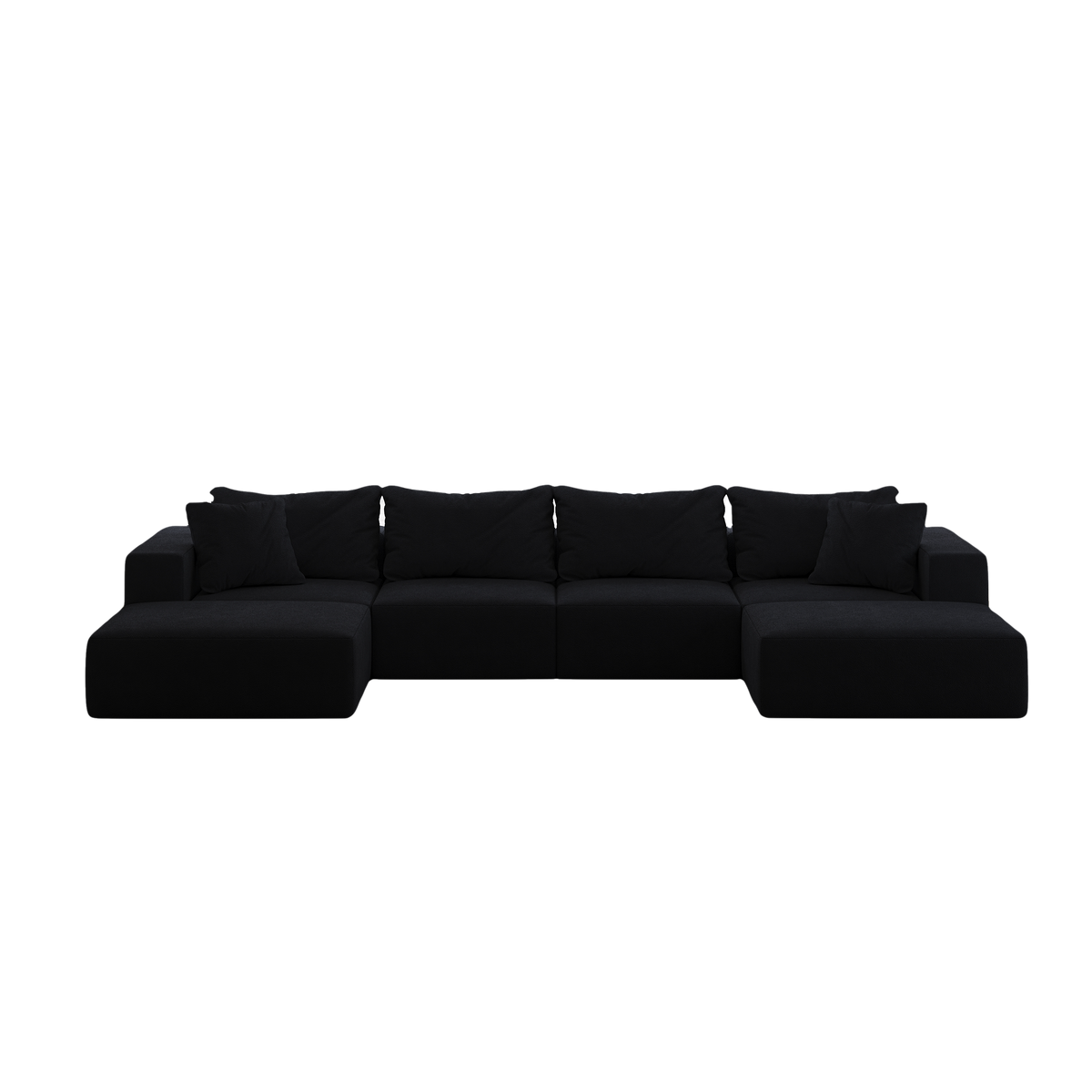 Oversized Sponge Cloud Sofa,Modern Upholstered Sectional Sofa Couch Set,Modular 162 L Shaped Sectional Living Room Sofa Set With 6 Pillows,Free Combination Sofa Couch For Living Room,Bedroom