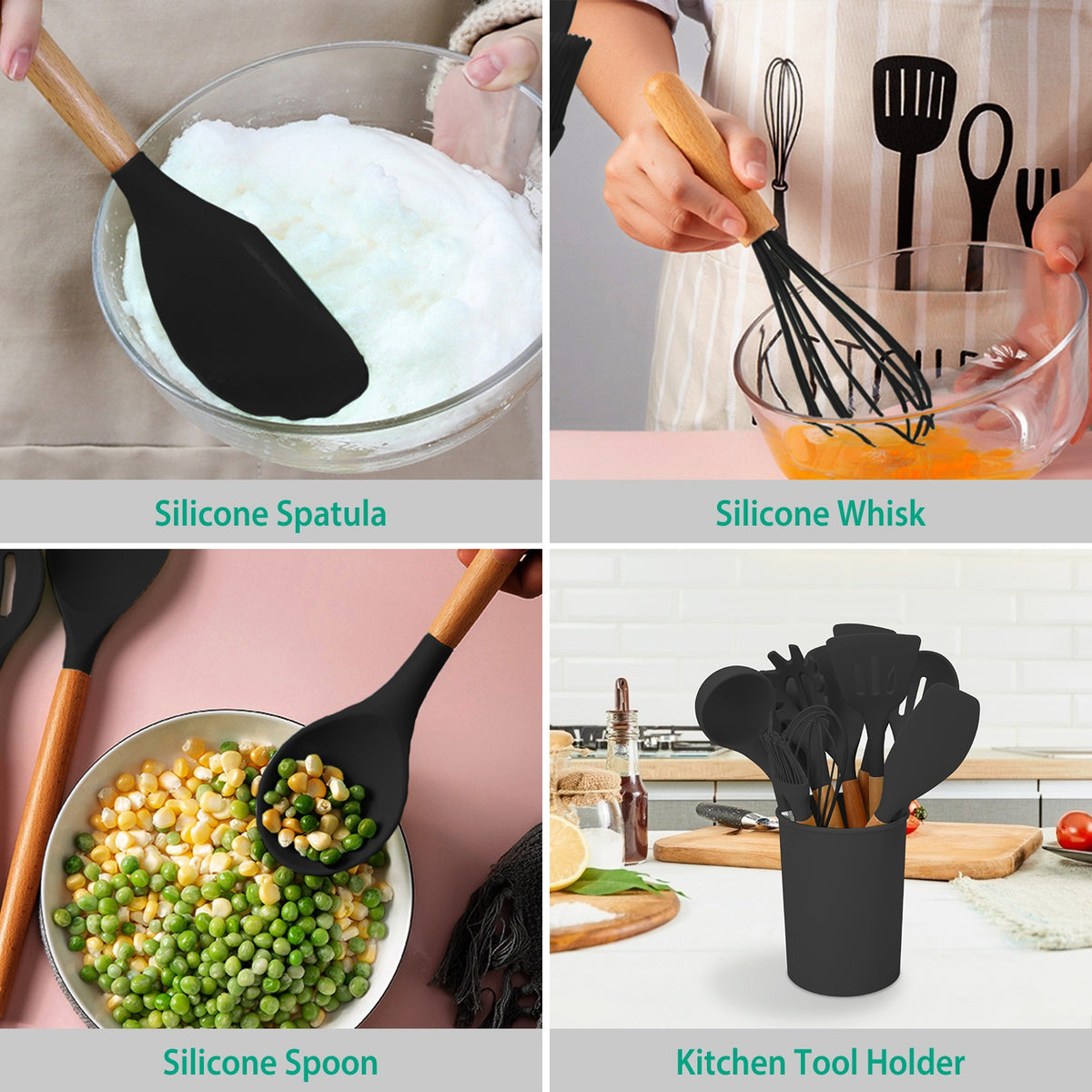 11 Piece Silicone Cooking Tool Set