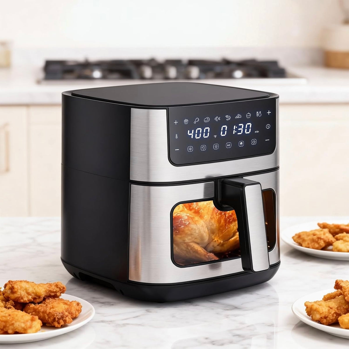 6.34 Litre Oil-free Air Fryer, With Window Design, 8 Food Cooking Modes, And Equipped With A 90-minute Timer