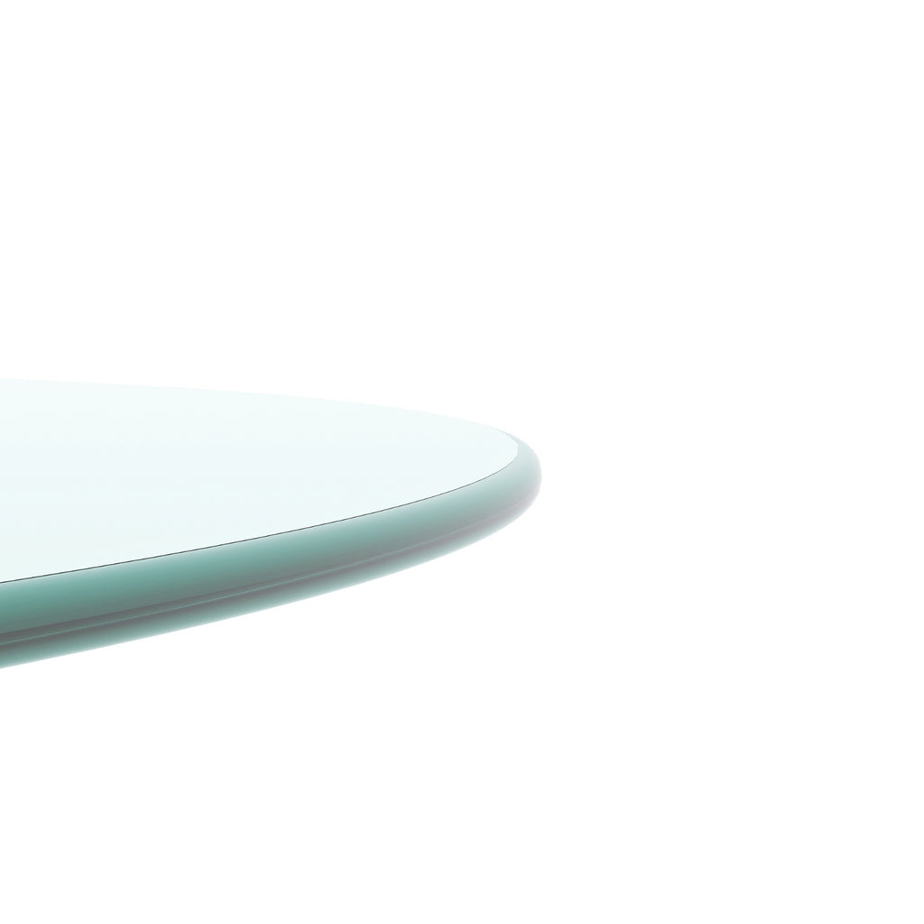20 Round Tempered Glass Table Top 1 4 Thick Polished Edge