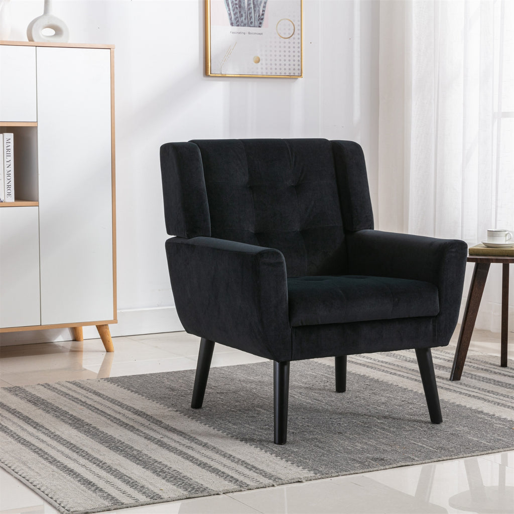 Modern Soft Velvet Ergonomic Accent Chair For Living Room, Bedroom - Home Chair
