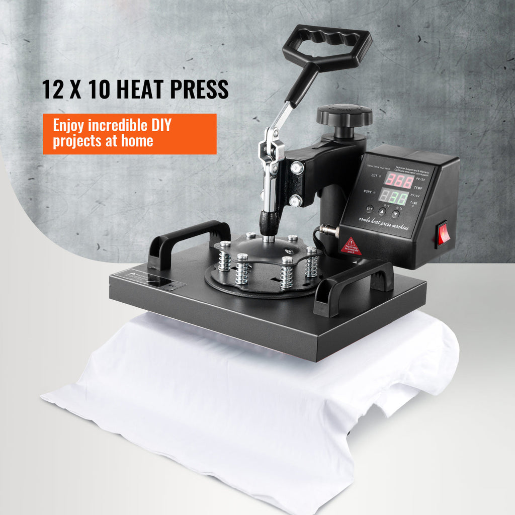 VEVOR Heat Press, 12x10Inch T-Shirt Press Machine