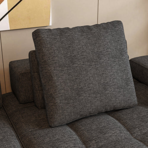 Sofa Couch For Living Room, Modern Loveseat Sofa With Extra Deep Seats, Comfy Armrests, Couches For Living Room Apartment Lounge, Easy Assembly, Grey