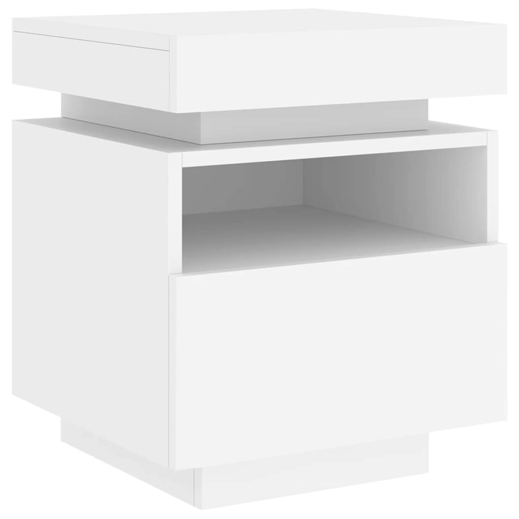bedside table with LED lights 40x39x48.5 cm   bedside tables