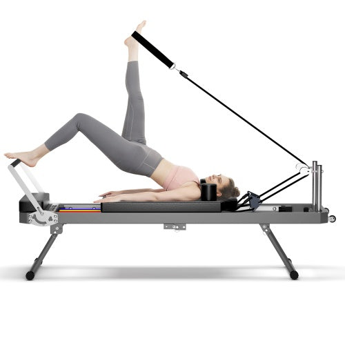 Pilates Core Bed, Foldable Home High Quality, Yoga Studio Same Commercial Fitness Equipment, Black