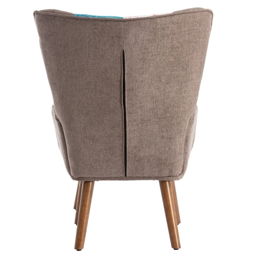Multi-colour Lounge Chair With Footrest, Backrest And Cushion, Living Room Lounge Chair Combination
