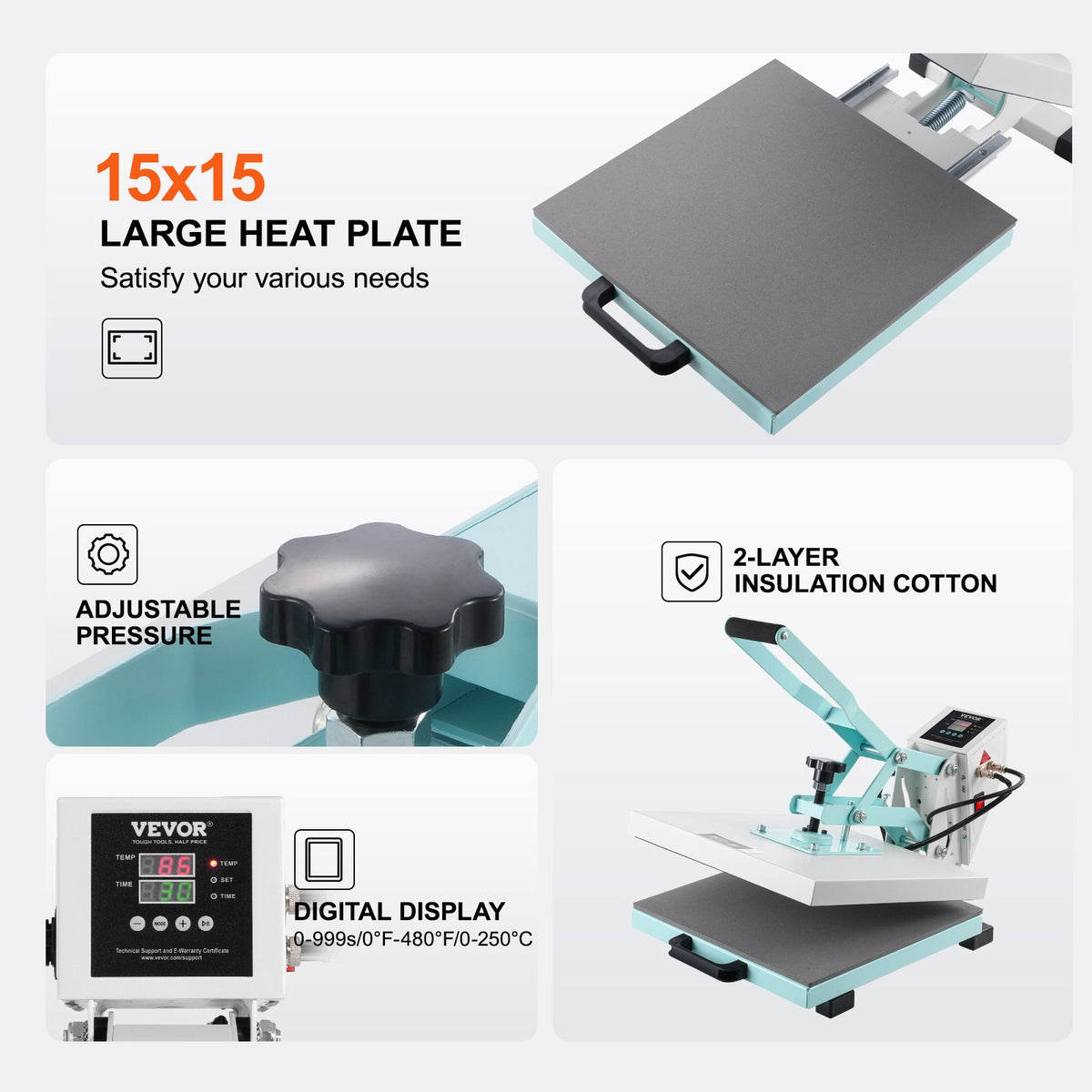 Heat Press Machine 15x15 T-shirt printing