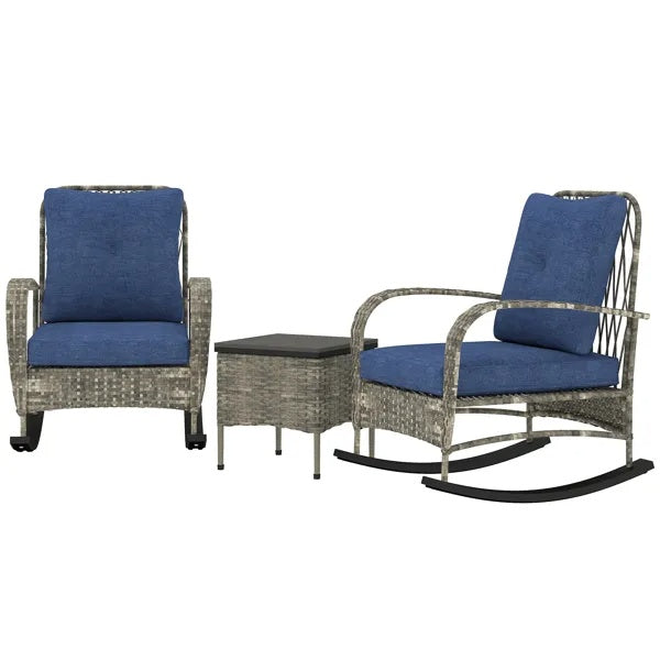 Rattan Chaise Lounge Chair, Wicker Patio Furniture Set