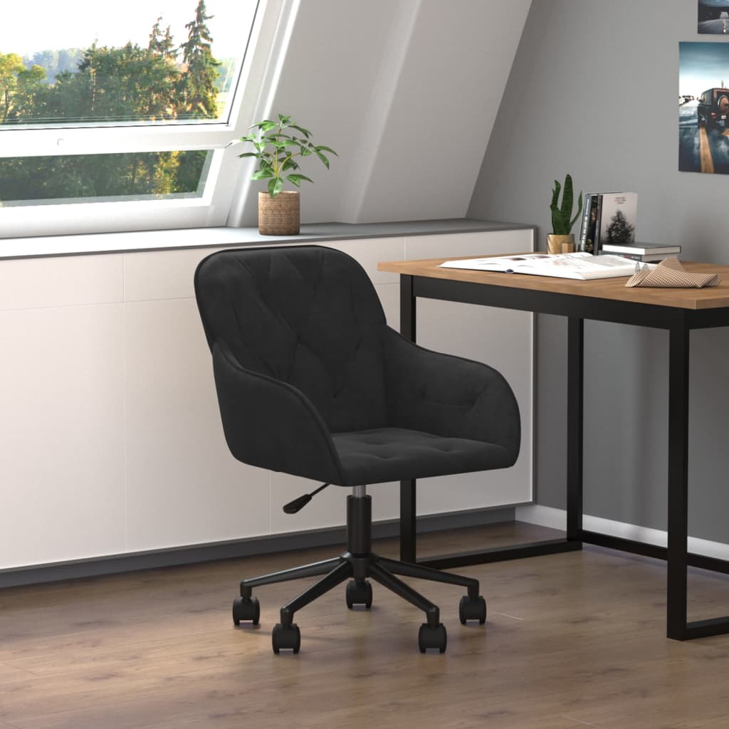 Swivel Office Chair, Velvet;   Swivel Office Chair, Dark Green