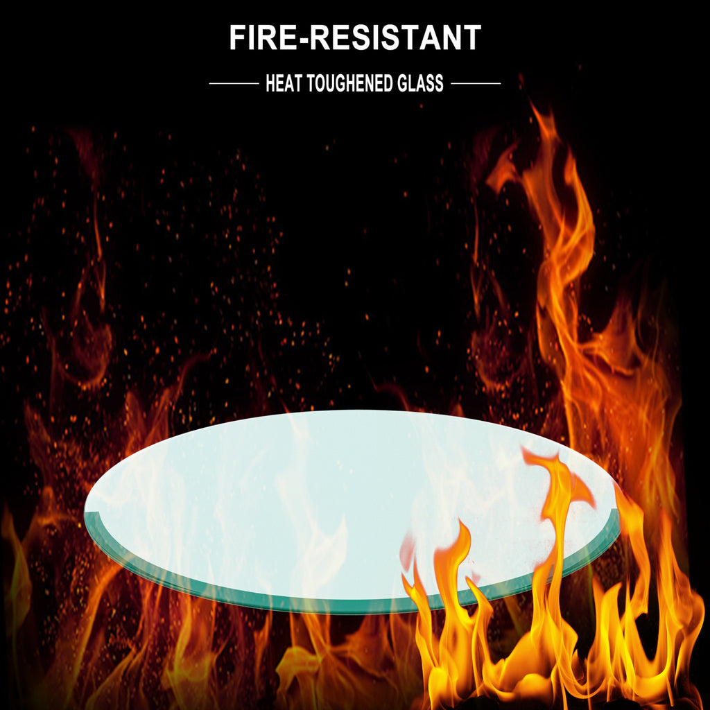 20 Round Tempered Glass Table Top 1 4 Thick Polished Edge
