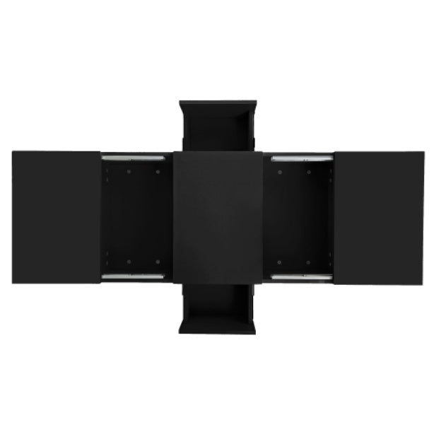 Black high gloss Coffee Table, With Push-Pull Storage Structure, Double-Sided Drawers