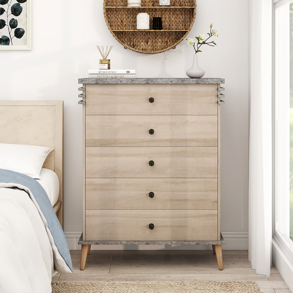 Farmhouse Chest Dresser Of Drawers Tall Storage Organizer