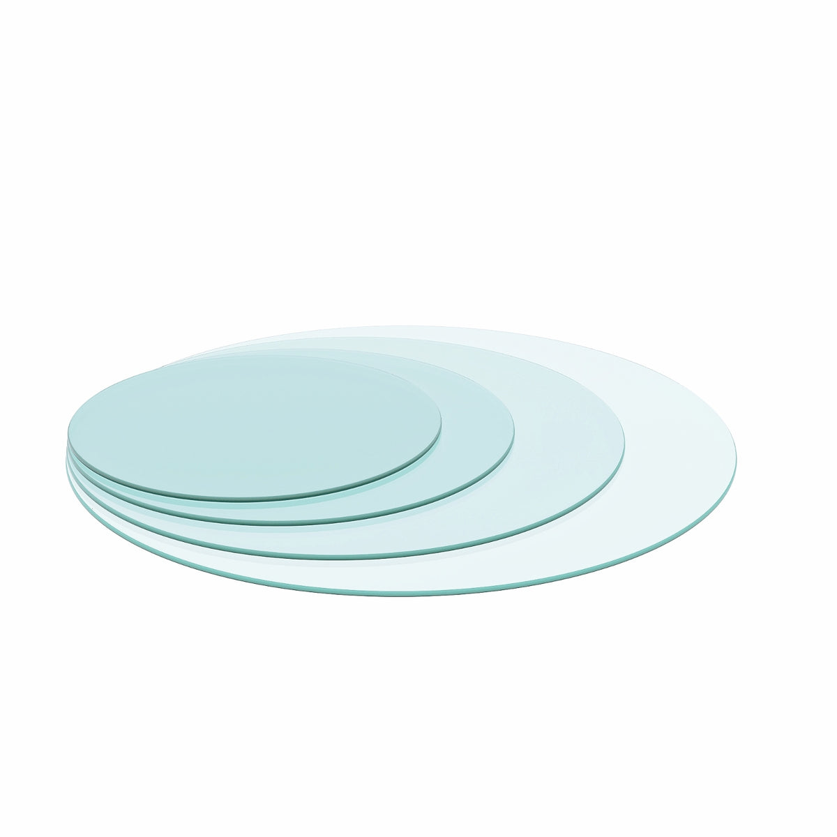 20 Round Tempered Glass Table Top 1 4 Thick Polished Edge