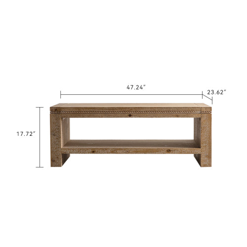 Rectangle Coffee Table With Solid Wood