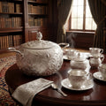 Pure 999 Fine Silver Elegant Silver-Plated Tureen with Intricate Floral Engravings and Matching Lid - Handicraft