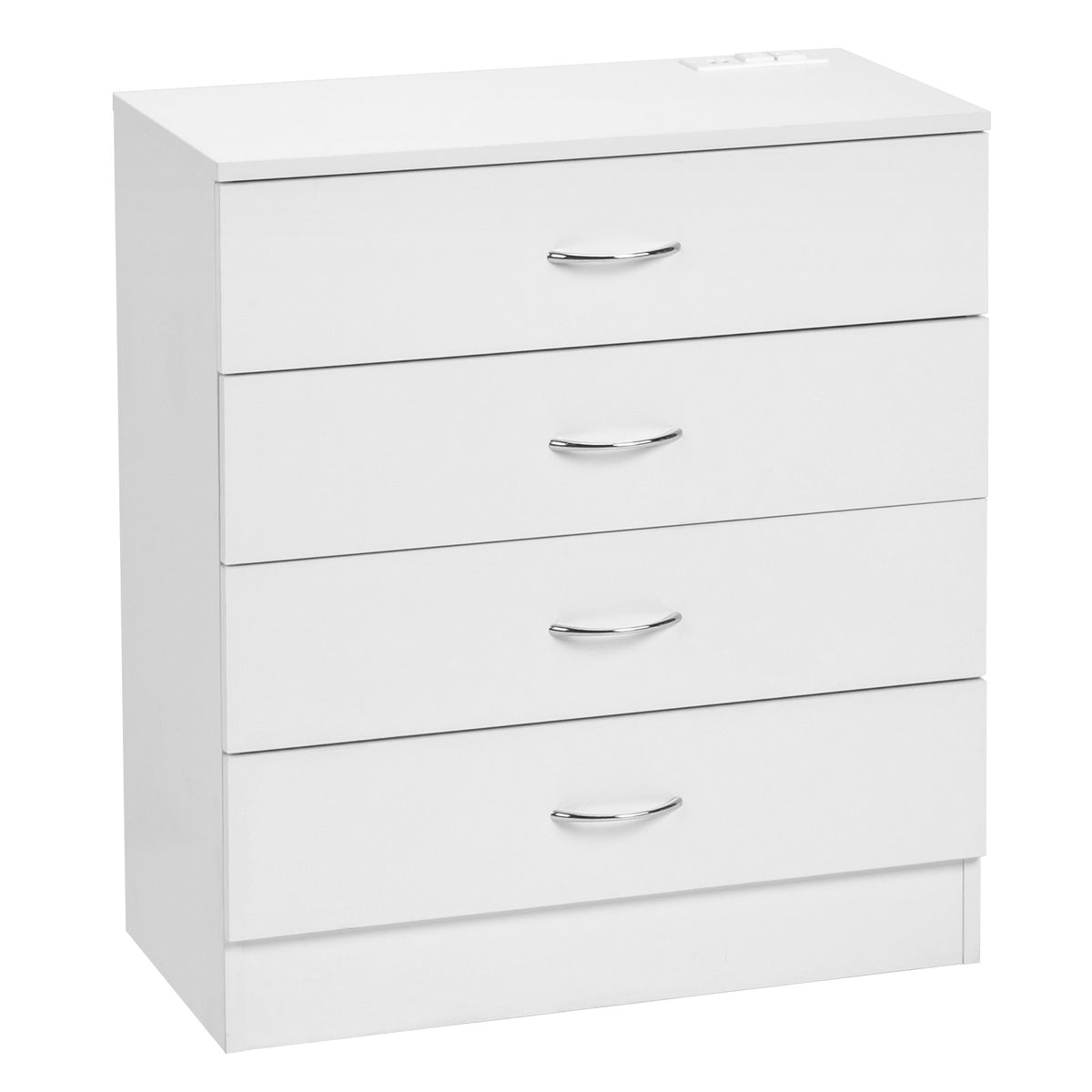 4 Drawers, 2 USB  2 Sockets, Bedside Table