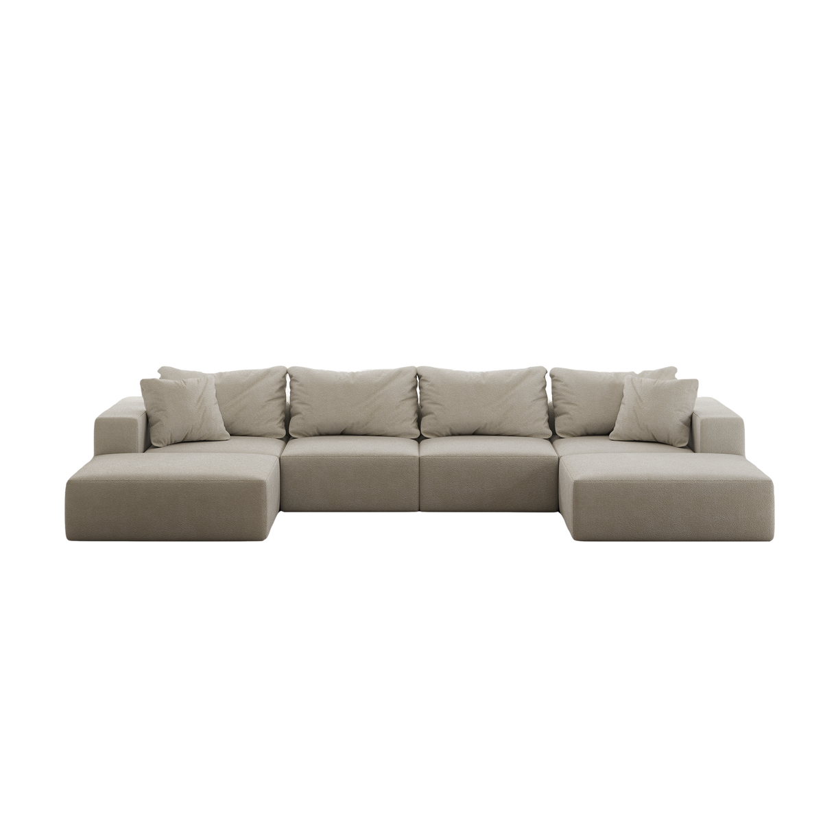 Oversized Sponge Cloud Sofa,Modern Upholstered Sectional Sofa Couch Set,Modular 162  L Shaped Sectional Living Room Sofa Set With 6 Pillows,Free Combination Sofa Couch For Living Room,Bedroom