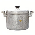 Pure 999 Fine Silver Hand-Engraved Silver Cooking Pot Featuring Elegant Peony Floral Motifs and Traditional Geometric Borders - Handicraft