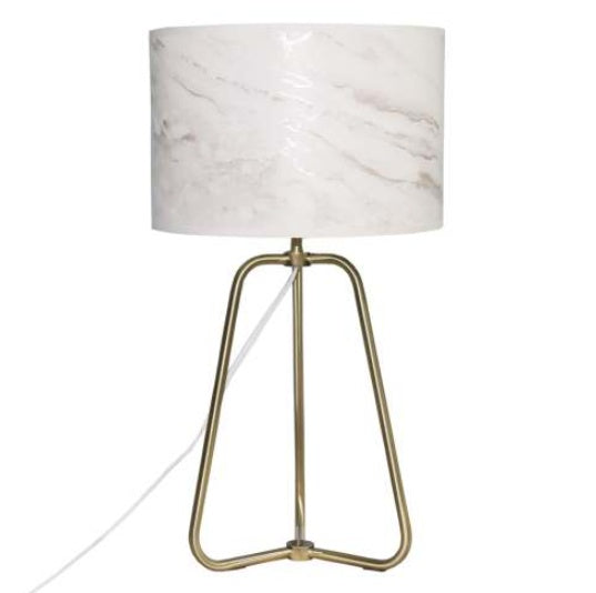New Design Small Modern Stylish Desk Lamp In Stock In The United States, Easy To Install, Optima Marble Lampshade Table Lamp - Bronze 110V Metal Online Shift Switch, Used For Bedside Table Lamp
