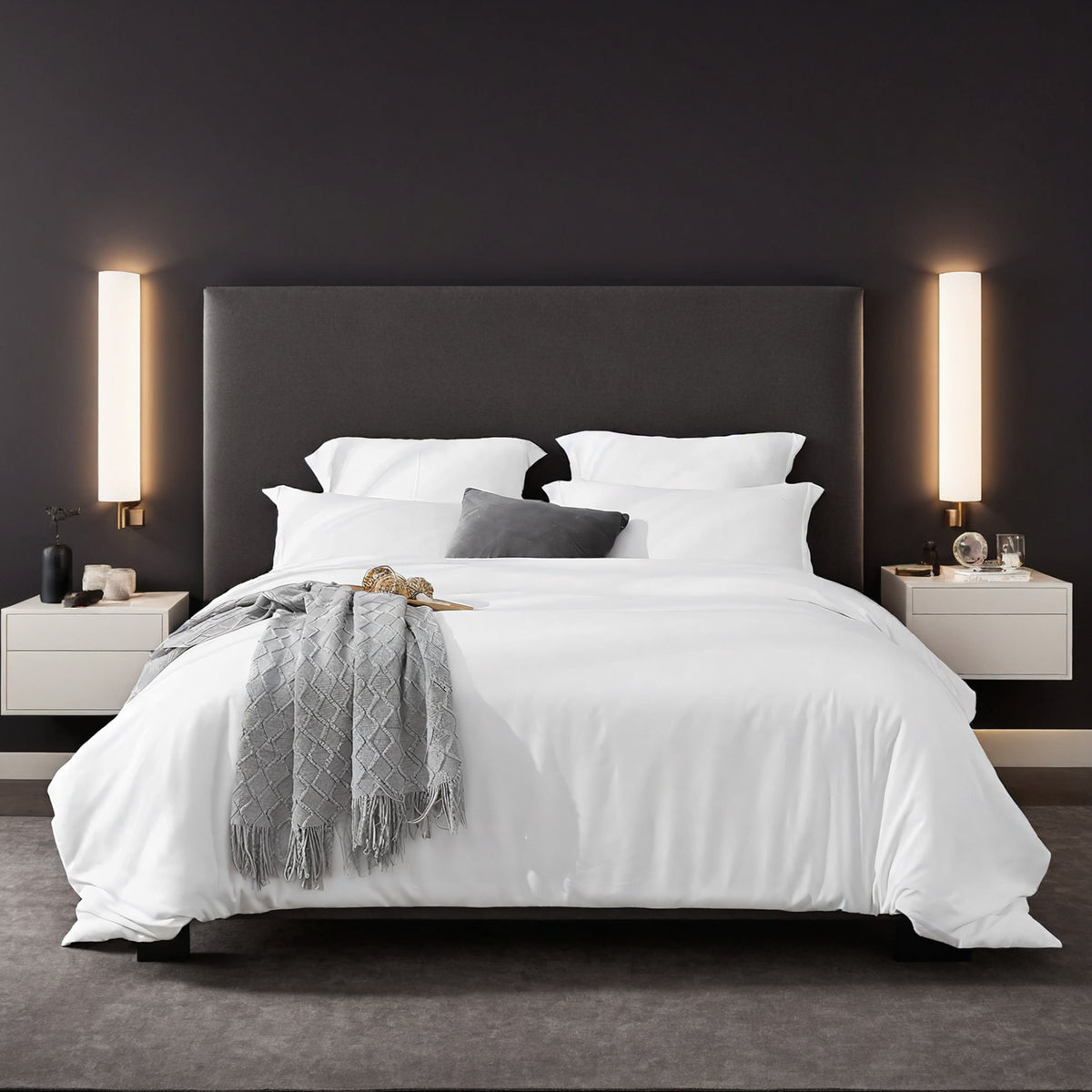 Solid Color Oversized Duvet Cover Set. Available In White And Pink.  Premium Microfiber Fabric With Hotel-grade Minimalist Design. Versatile For Bedrooms And Guesthouses. Perfect Christmas Gift.