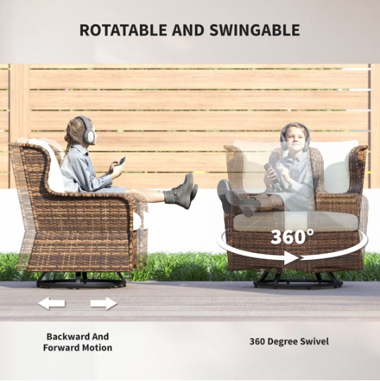 Pieces Patio Furniture Set