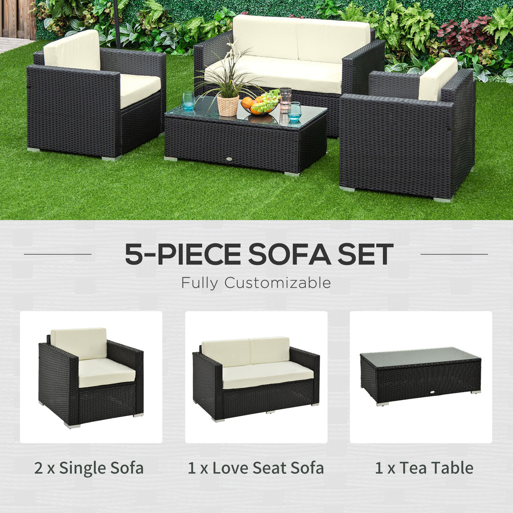 4-Seater Rattan Sofa Set  Furniture Patio