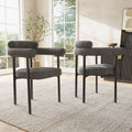Velvet Dining Chairs Set of 2 | Upholstered Modern Armchairs